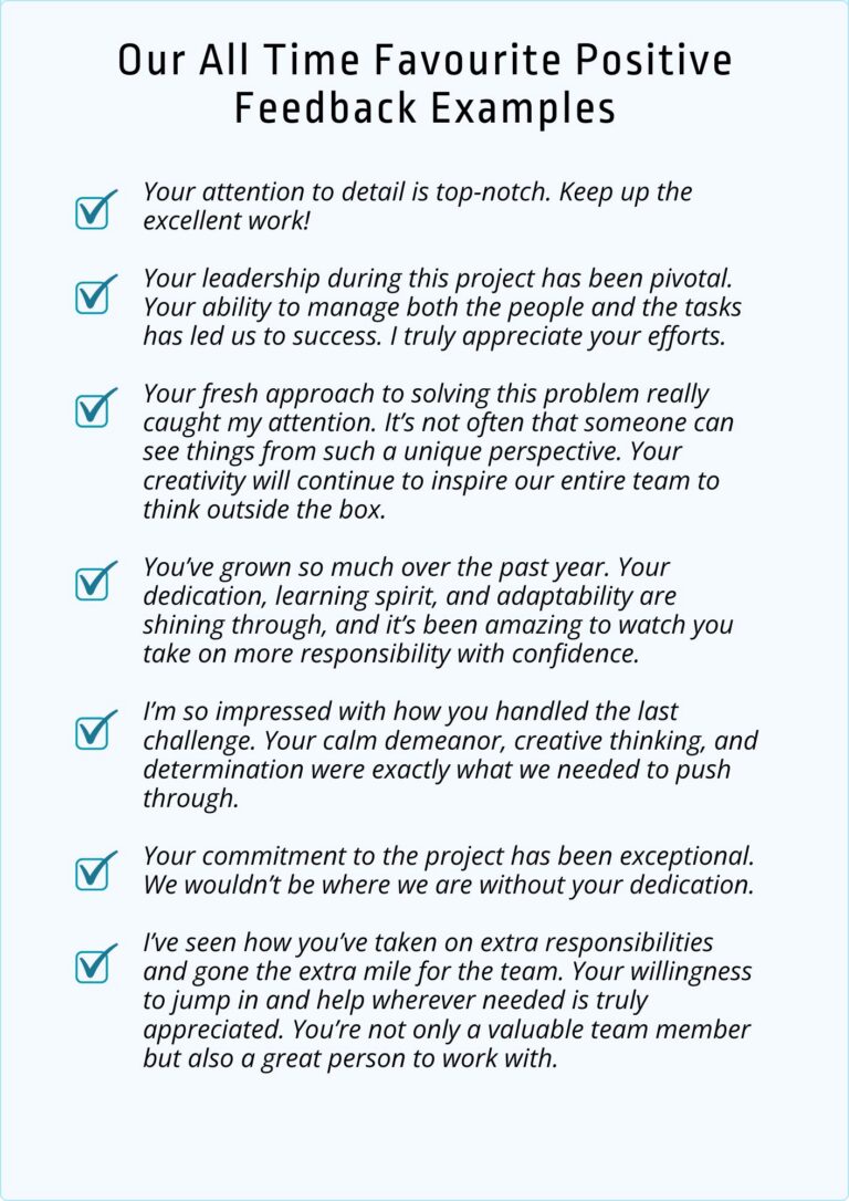 Module Feedback Examples 40+ Positive Feedback Examples to Boost Team Morale and Performance ...