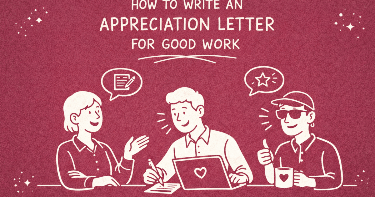 How to Write an Appreciation Letter for Good Work [Templates & Tips 2026]